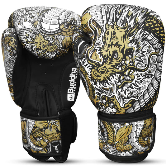 DRAGON WHITE BOXING GLOVES